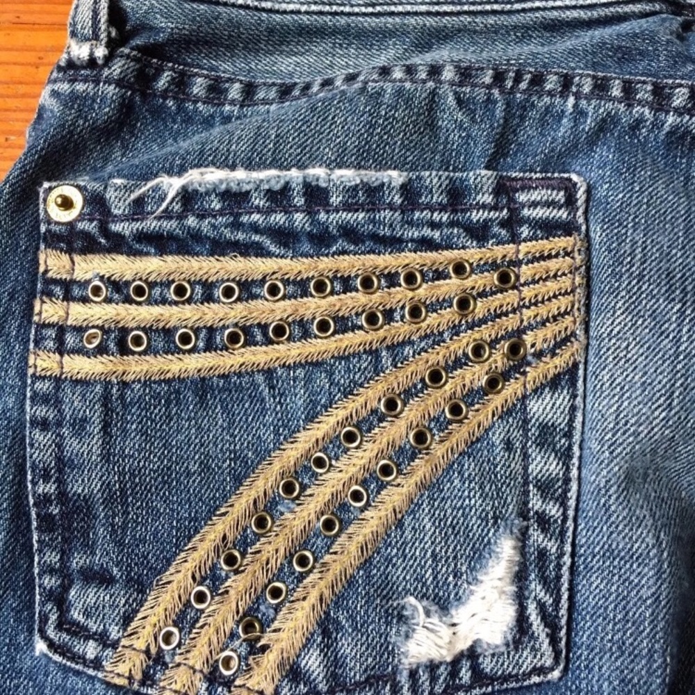 7 for all mankind DOJO jeans distressed 7FAM 26x28 - Picture 4 of 8